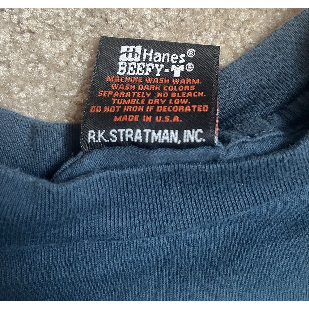 Vintage Harley Davidson T Shirt Eagle Double Sided Single Stitch Hanes Beefy XXL - Picture 13 of 16